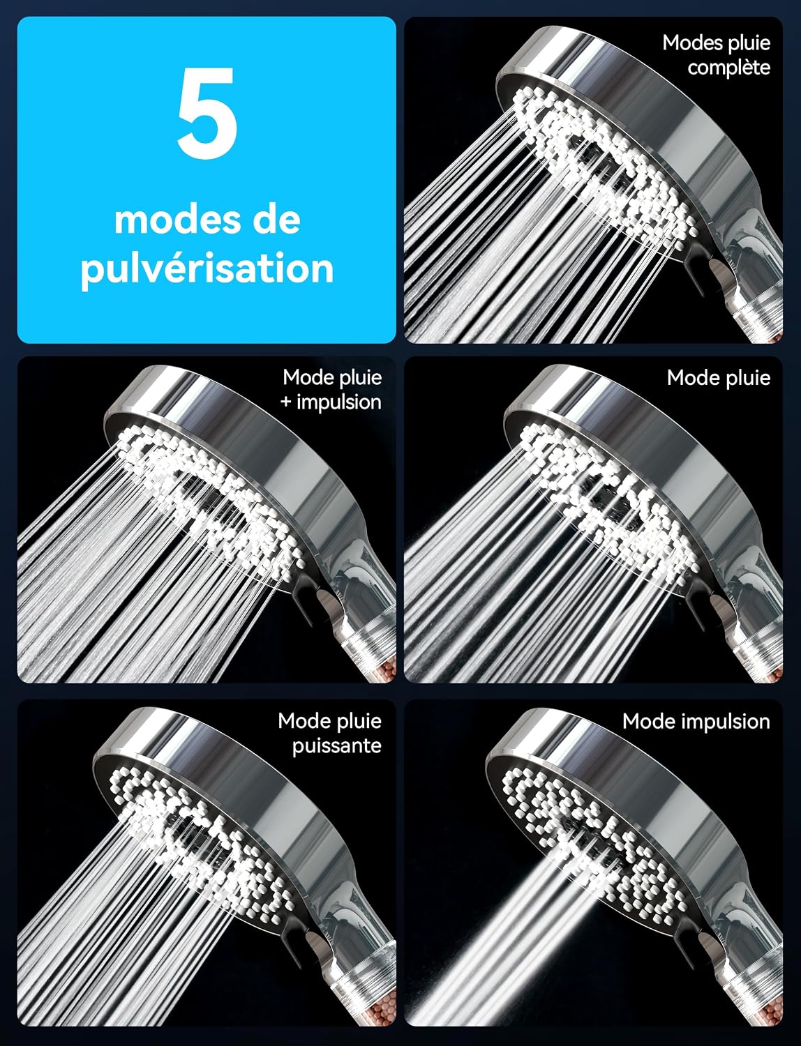 Thumbnail 4 de dothnix Pommeau de Douche 5 modes