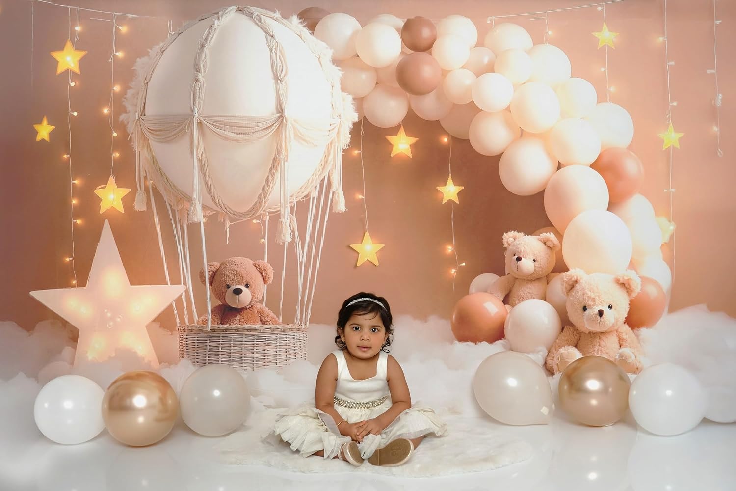 Thumbnail 6 de Kate Hot Air Balloon Backdrop for 1st Birthday Party – 7x5ft/2.2x1.5m