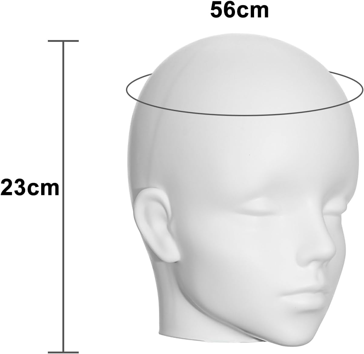 Detalle 2 de VEELTRAS Male Bald Mannequin Head for Wigs ๐ญ