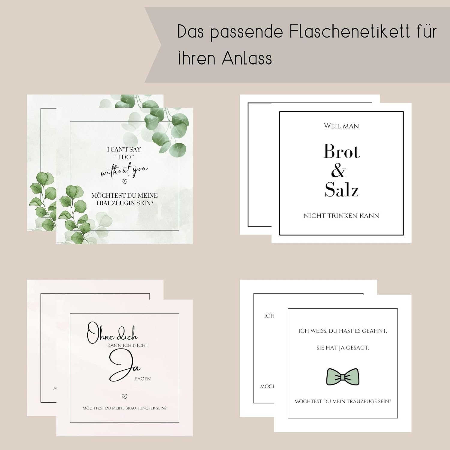 Detalle 2 de MilaBoo 11 x 11 cm Bottle Label, Hologram Bridesmaid Design