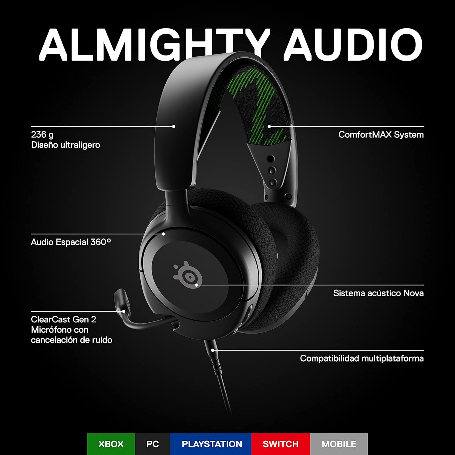 Thumbnail 1 de SteelSeries Arctis Nova 1X 🎧 Cascos Xbox con Audio 360°