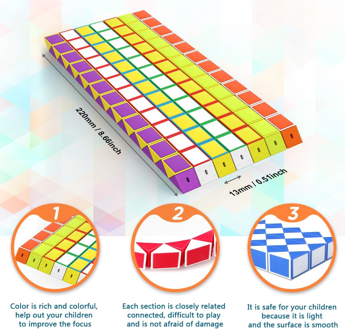 WEARXI Party Bag Fillers, 20 pack Magic Snake Cubes