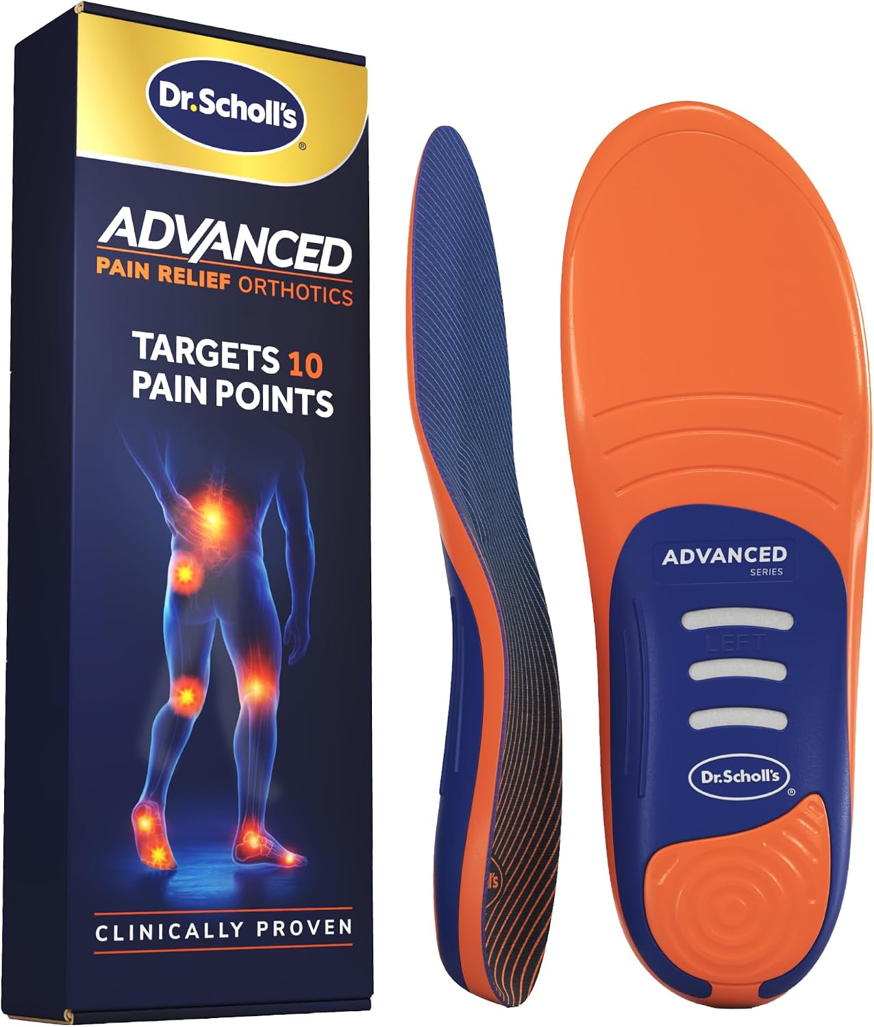 Detalle de Dr. Scholl’s Advanced Orthotic Insoles for Plantar Fasciitis, Arch Support & Pain Relief (All-in-One)