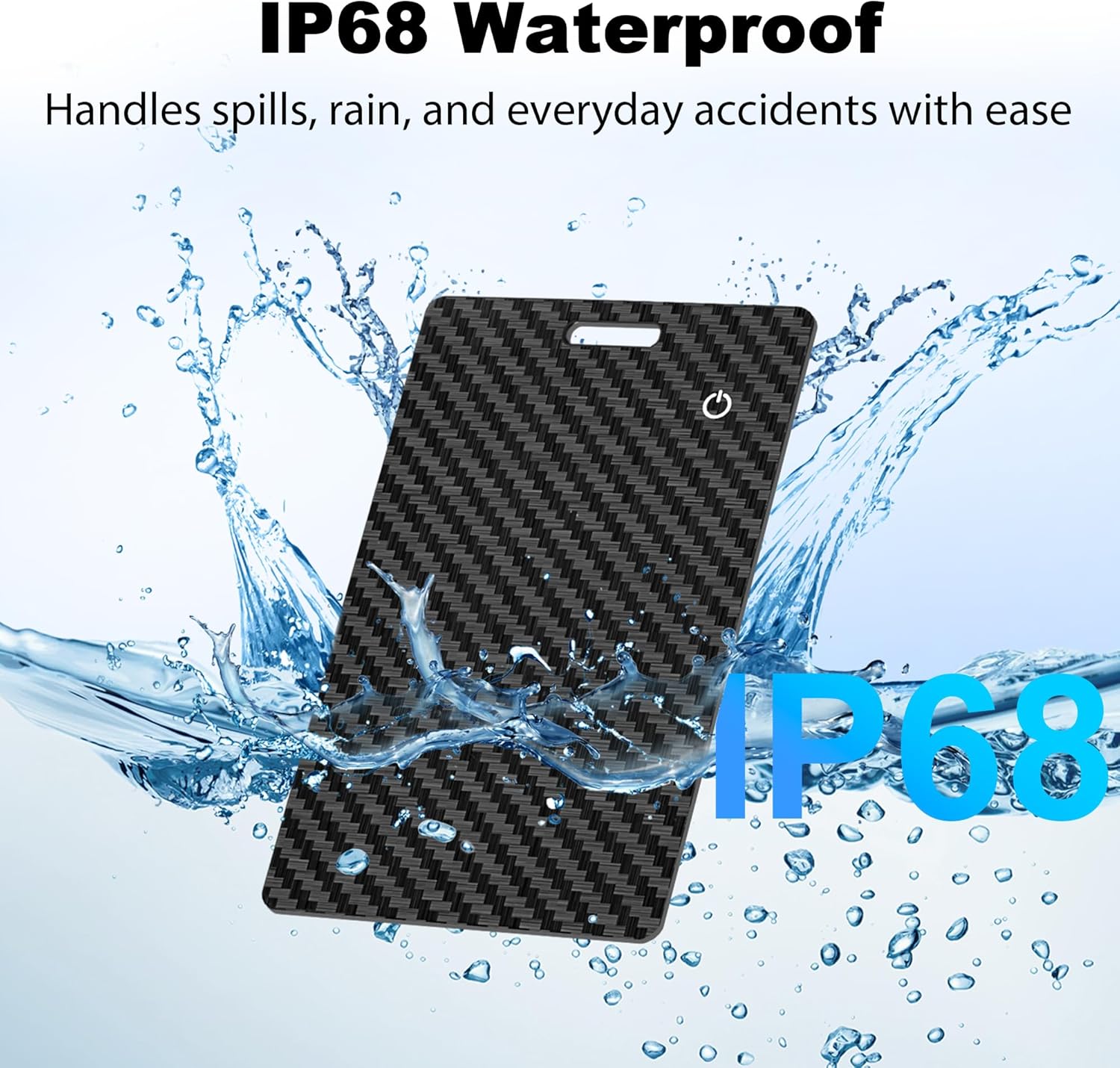 Thumbnail 6 de [Apple MFi Certified] Wallet Tracker Card with Apple Find My (iOS Only) — Rechargeable Air Tracker for Wallet, Keys & More, Black