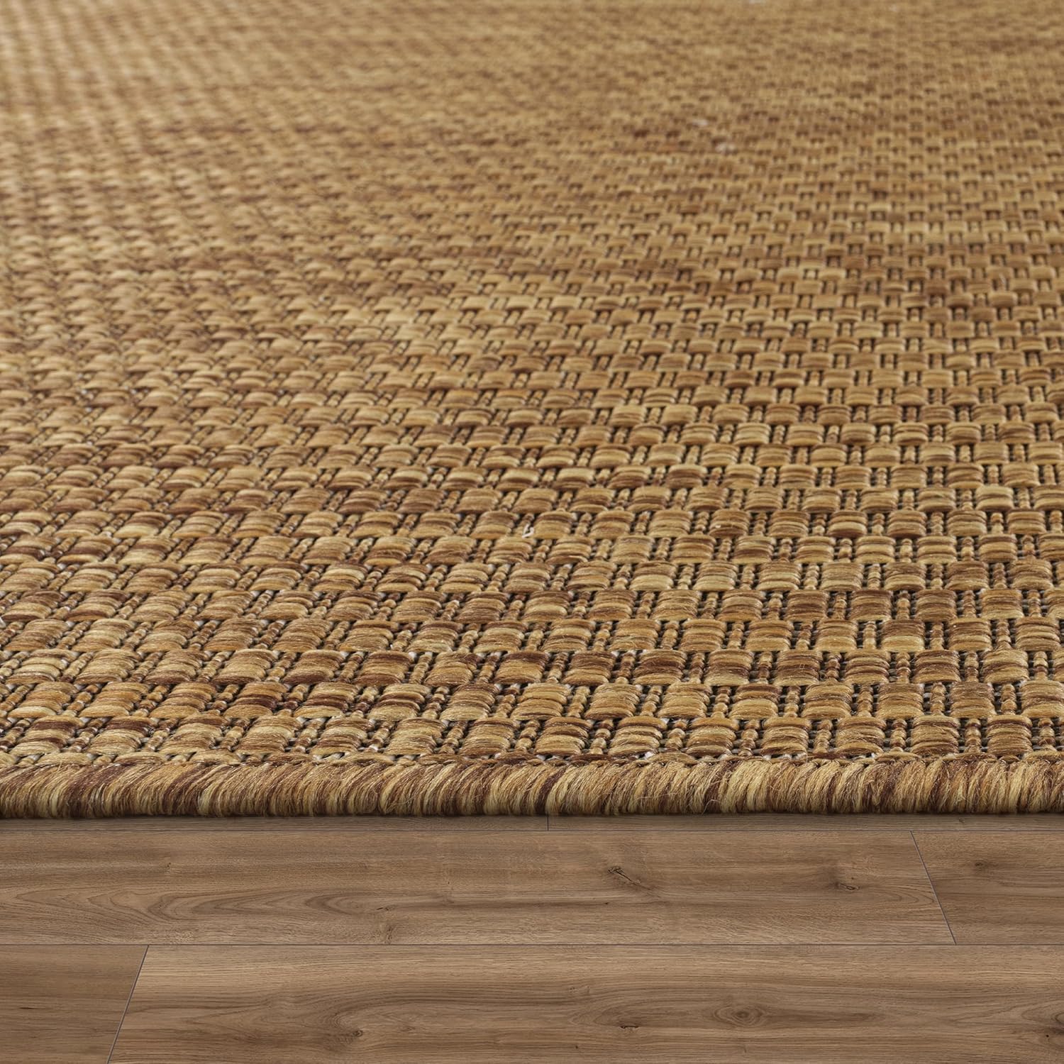 Thumbnail 2 de Paco Home Outdoor Teppich 140x200 cm Coffee – wetterfest, pflegeleicht für Terrasse, Balkon und Garten