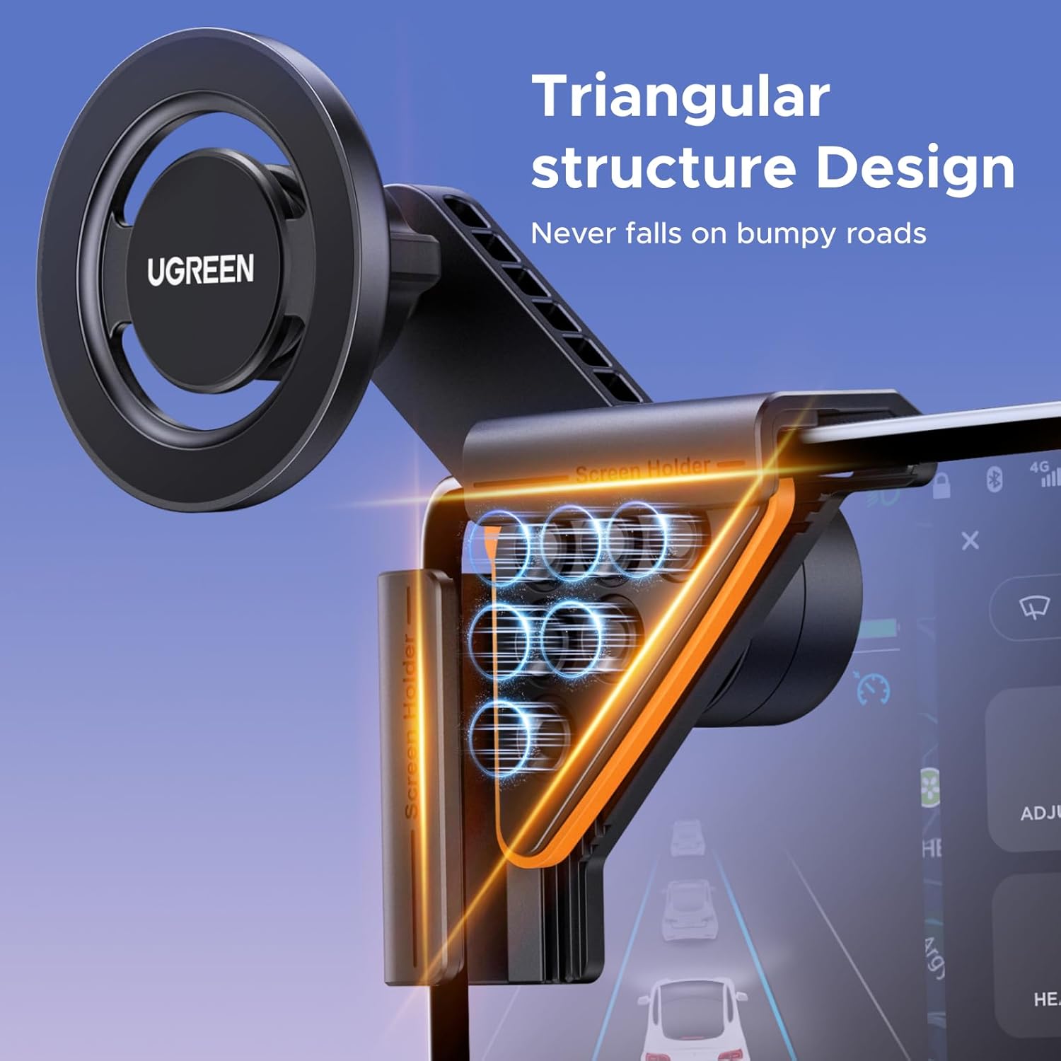 Detalle de UGREEN Phone Holder for Tesla Model 3 — MagSafe Mount