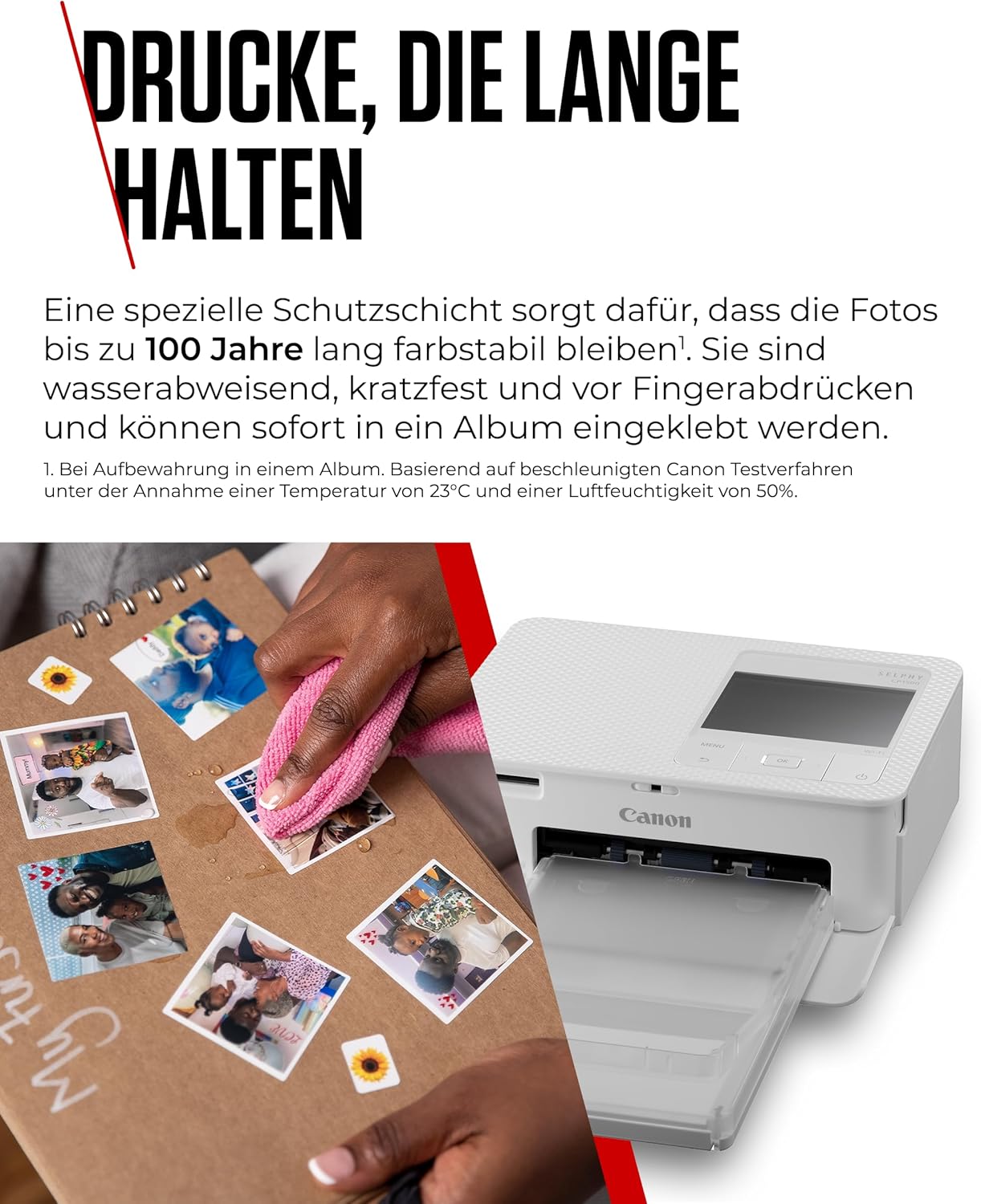 Thumbnail 3 de Canon SELPHY CP1500: Mobiler Fotodrucker für kompakte, kabellose Poster‑Größe