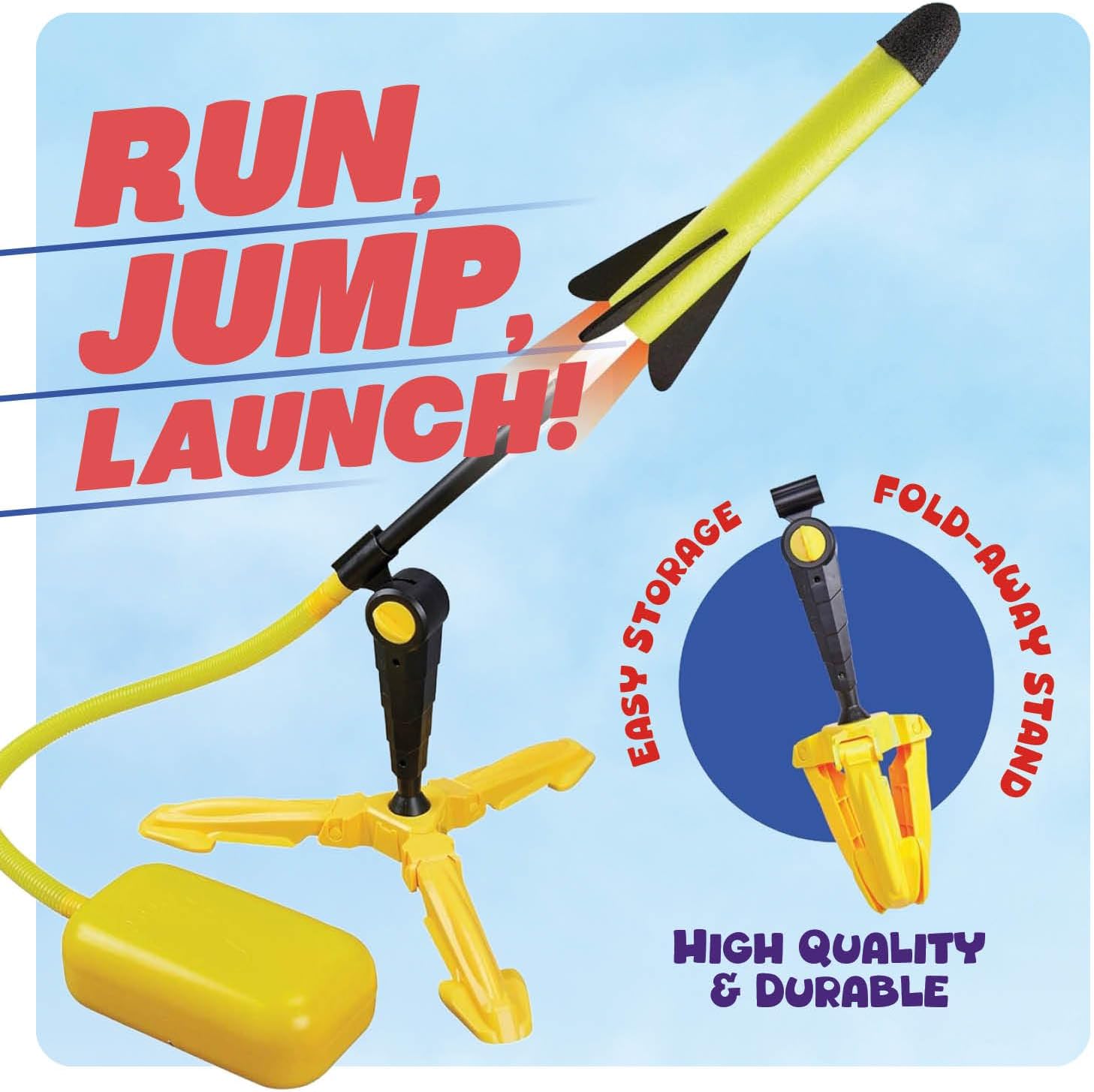 Detalle de Rocket Launcher for Kids: Outdoor Foam Rocket Set for Ages 4–8