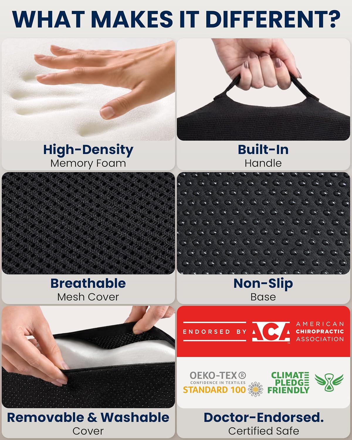 Thumbnail 3 de 5 Stars United ergonomic seat cushion 46 x 36 x 7.5 cm