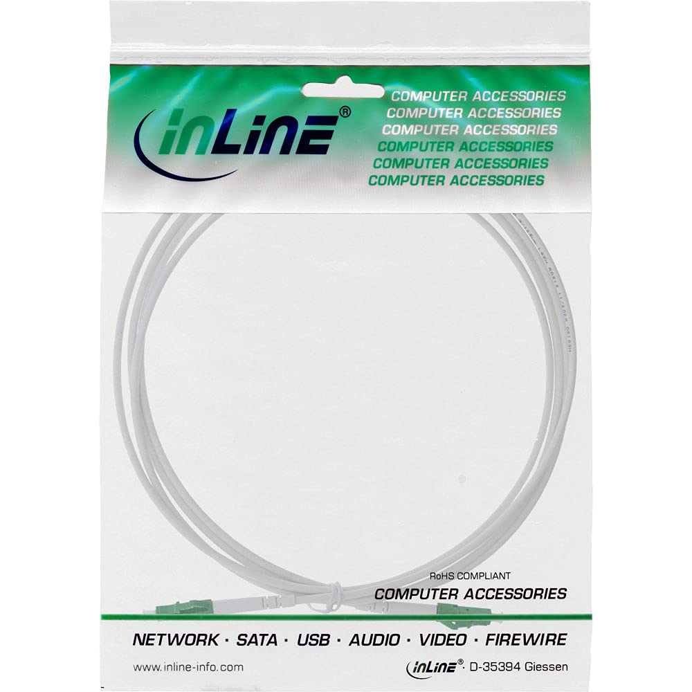 Detalle 2 de InLine LWL Simplex Kabel FTTH, LC/APC 8° zu LC/APC 8°, OS2 9/125 µm, 0,5 m