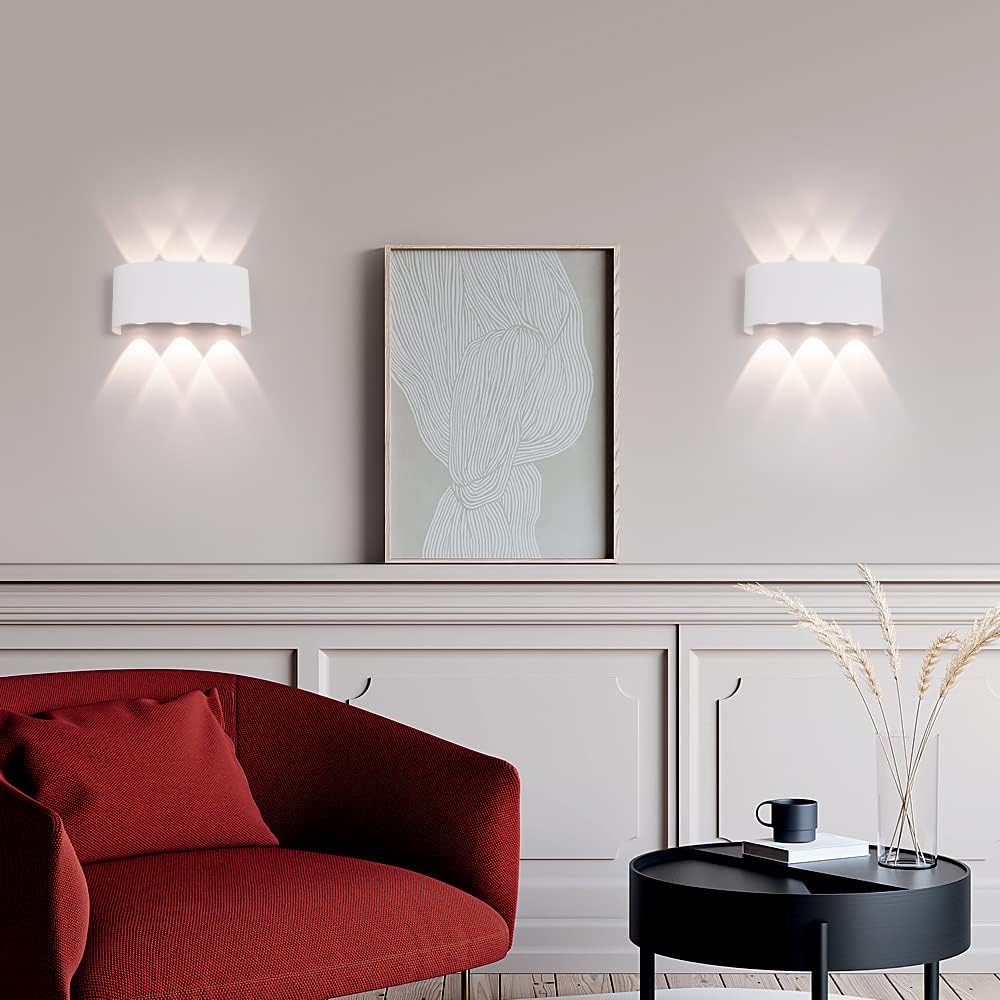 Thumbnail 6 de FUPE 2er-Set Wandlampe Außen/Innen LED Up&Downlight, 12W, 1200lm, IP65, Aluminium, 4500K (weiß)