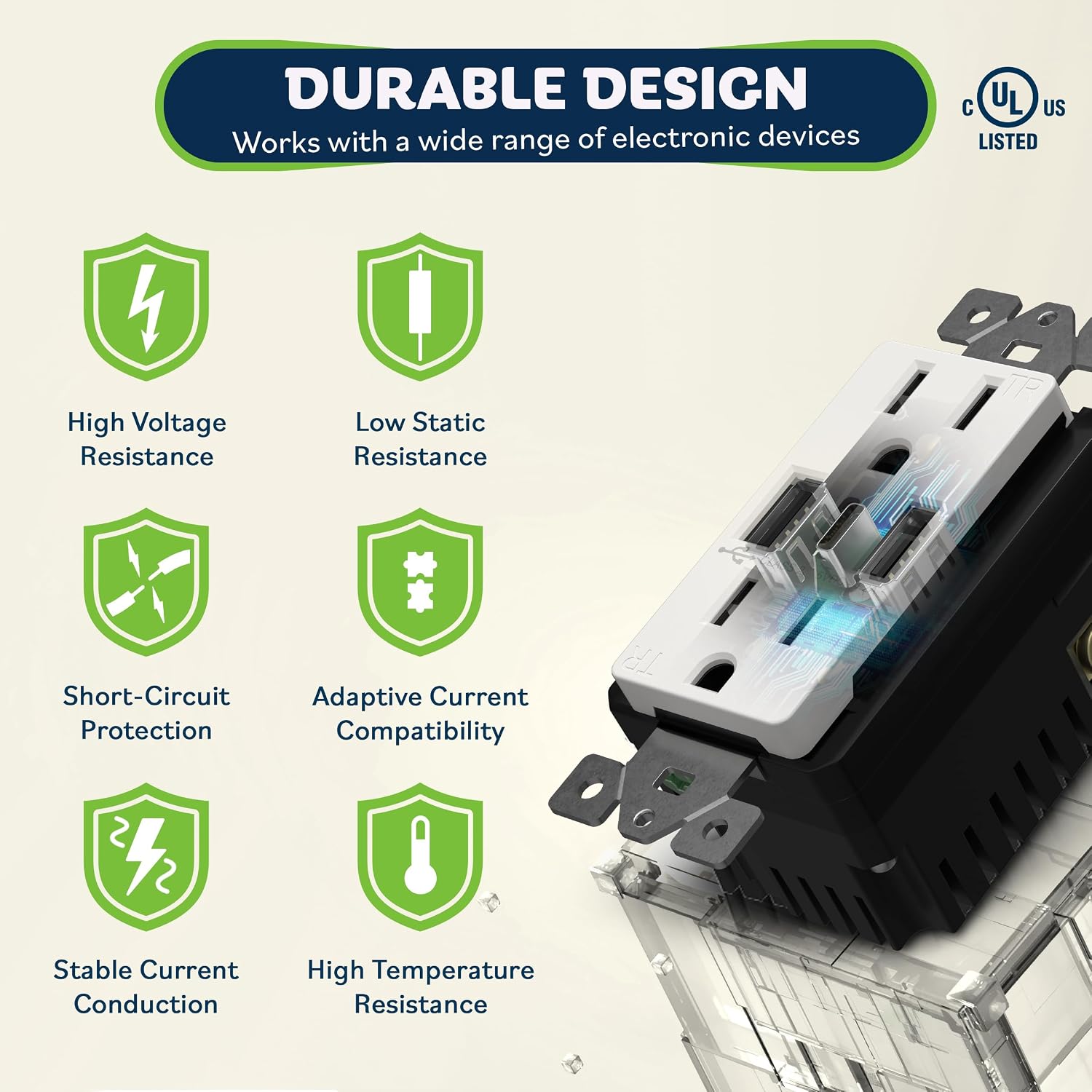 Thumbnail 6 de TOPGREENER TU21536AC3 20-pack USB Outlet ๐