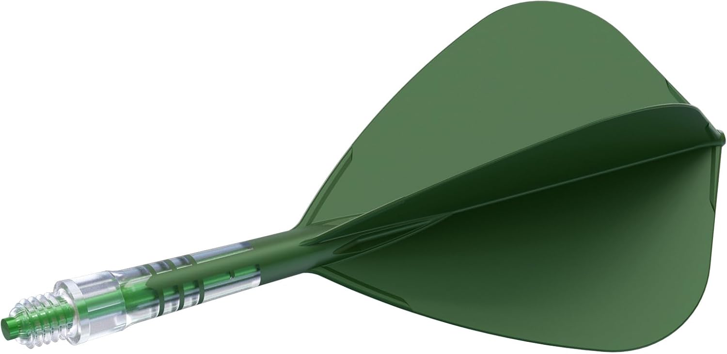 CUESOUL Rost T19 en carbone (tige + vol de fléchettes intégrés) vert foncé – lot de 3