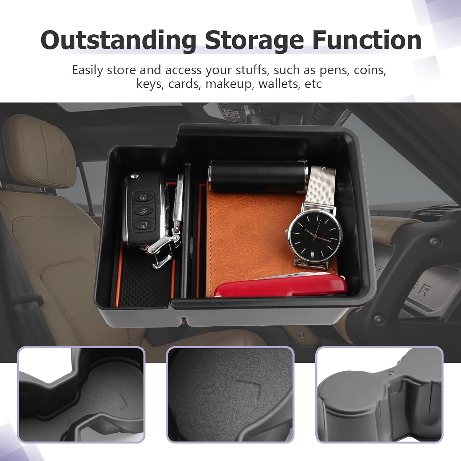 Detalle de LUWU Centre Console Storage Box for MG 4 EV MG4 Electric (EH32) 2022–2025