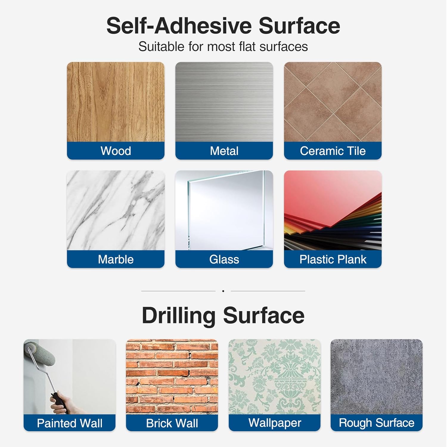 Thumbnail 3 de susswiff Under Cabinet Paper Towel Holder (Stainless Steel) – Self-Adhesive or Drilling Wall Mount