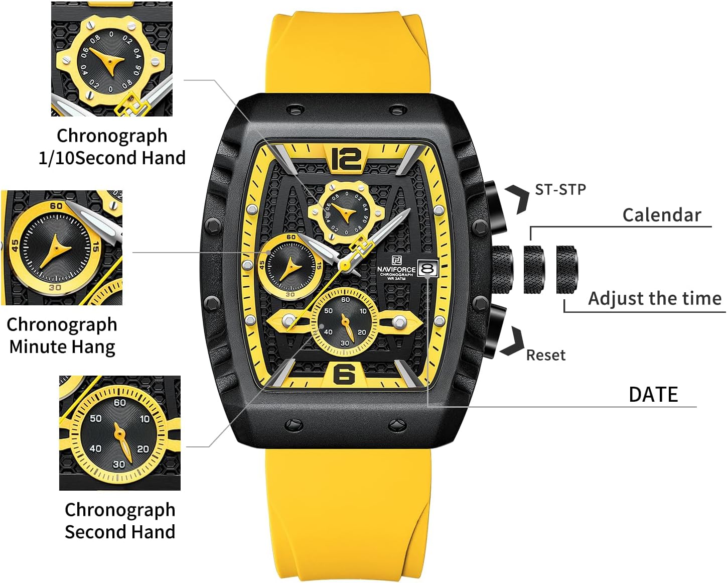 Detalle de Naviforce Orologio da uomo al quarzo con data e settimana