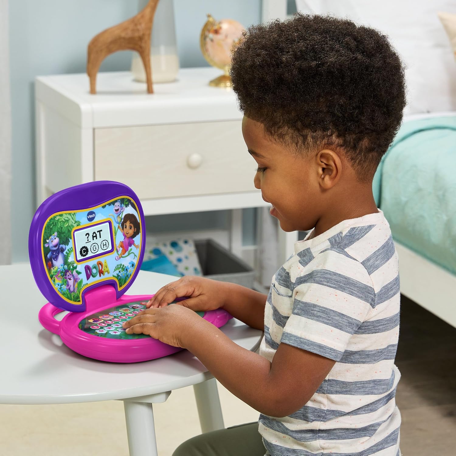 Detalle de VTech Mon Ordi Éducatif Dora L’Exploratrice — ordinateur enfant bilingue français/anglais dès 3 ans