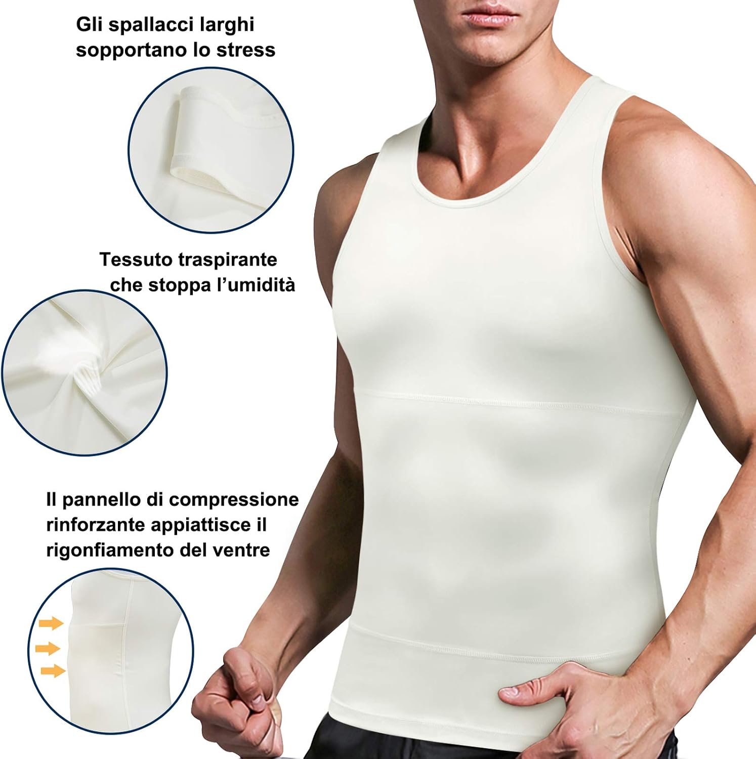 Detalle 2 de Chumian Maglietta Compressione Uomo 60% nylon