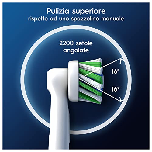Detalle 2 de Oral-B Testina di Ricambio PRO Cross Action Bianca – Confezione da 12 Testine