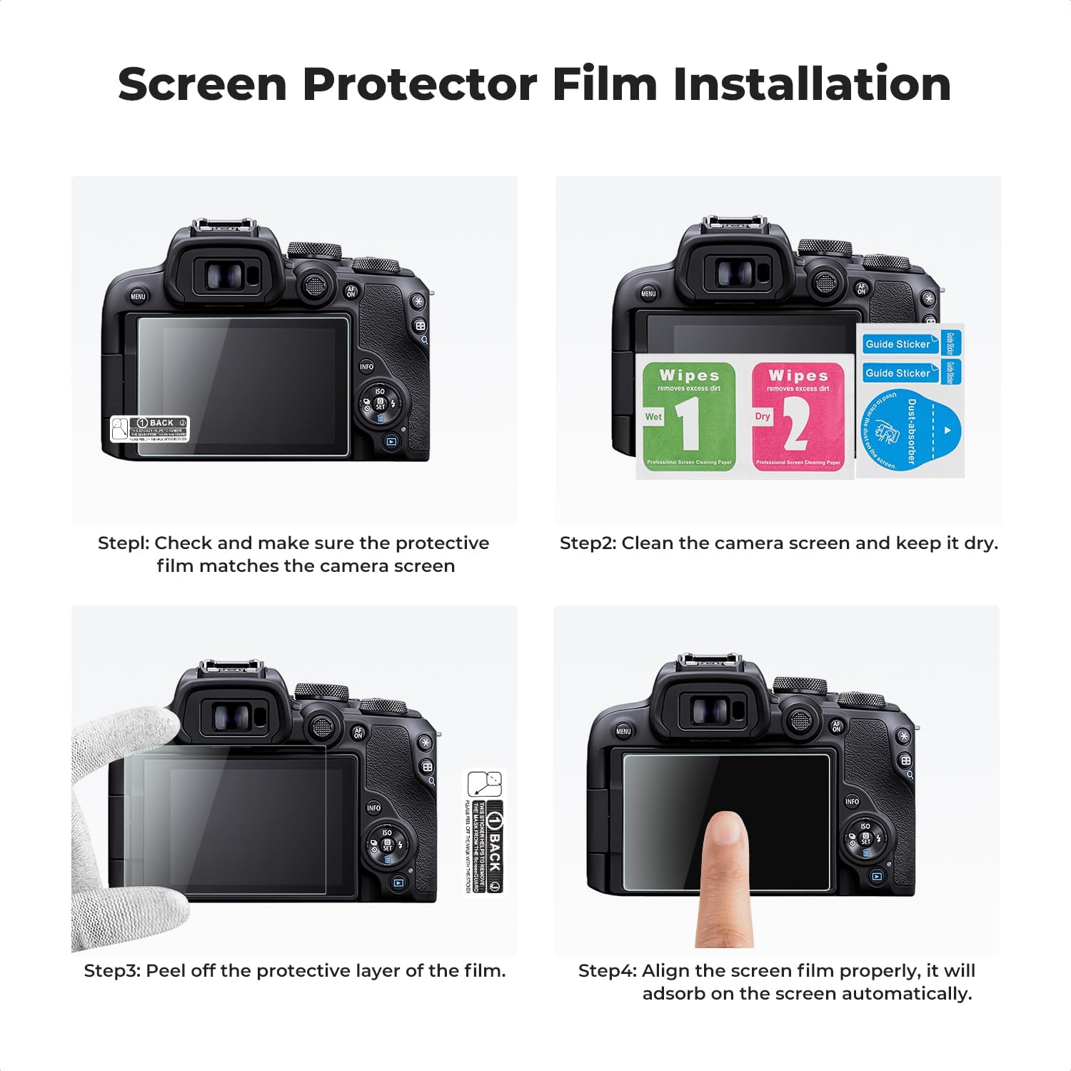 Thumbnail 5 de K&F CONCEPT Protector de Pantalla 3 PCS para Canon R100 R10