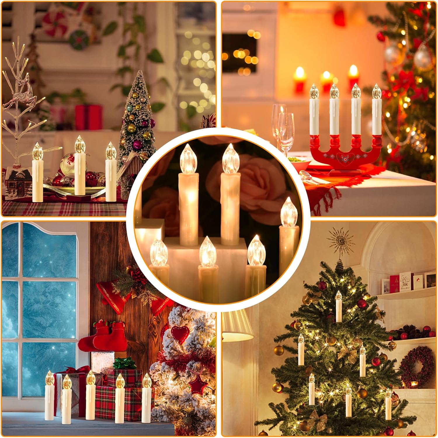 Detalle 2 de Cimetech Christmas LED Candles 12pc with Remote ⌛