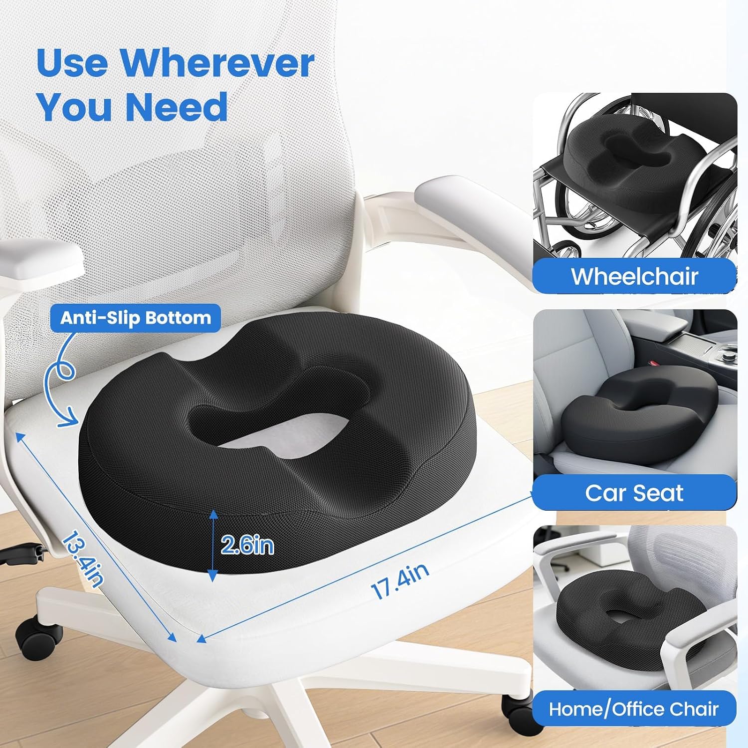 Thumbnail 5 de DailyCuddles Donut Seat Cushion, Large