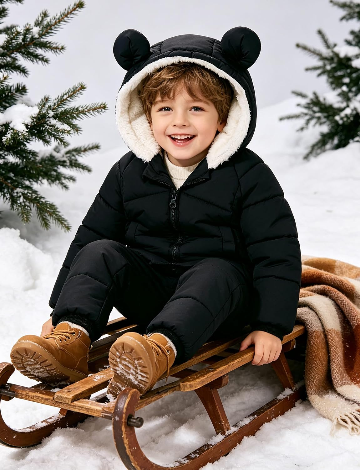 Detalle 2 de Toddler Fleece Jacket with Hood, 6M-5T