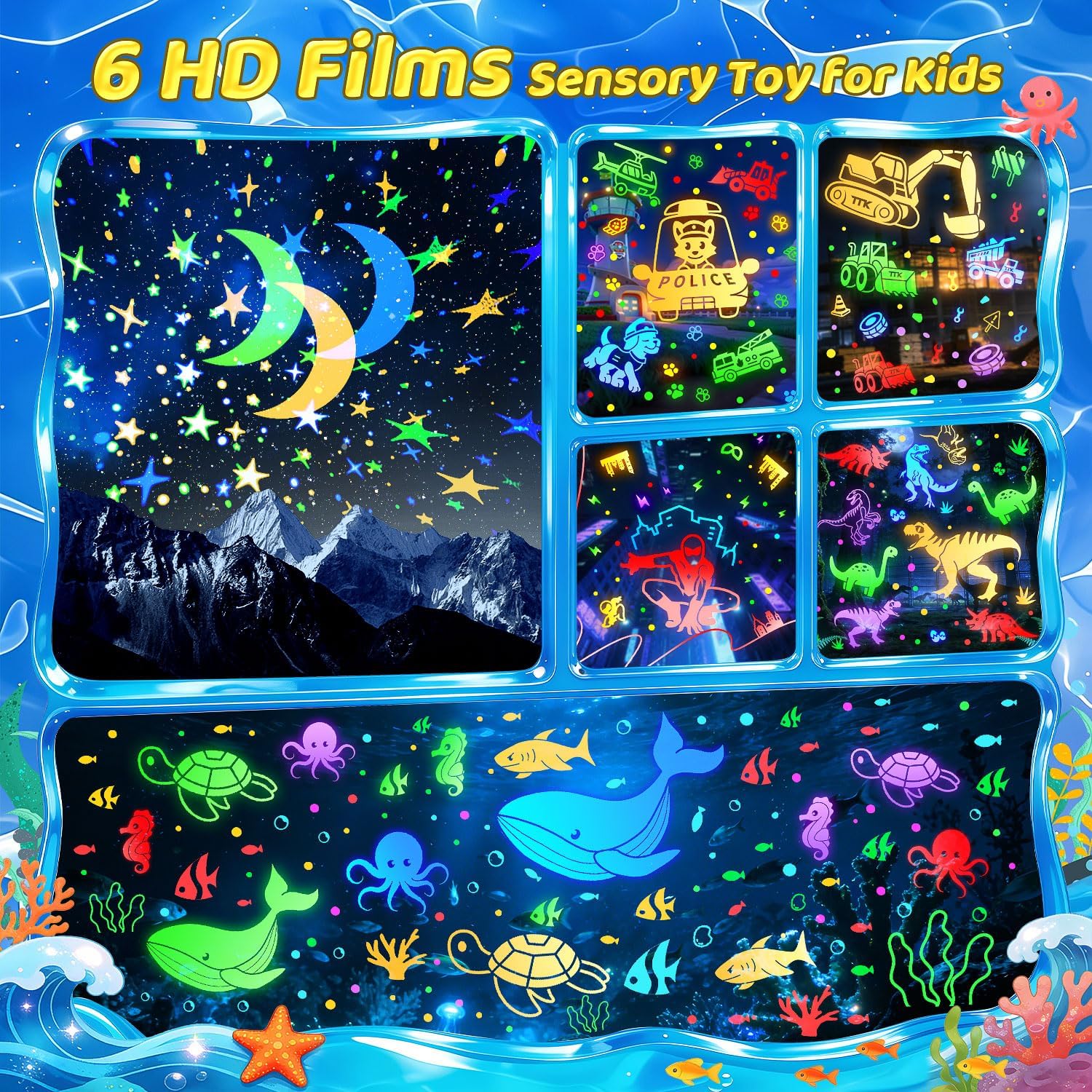 Detalle de Sensory Light Projector: 15 White Noise Sounds, 6 Films and Dinosaur Egg Night Light