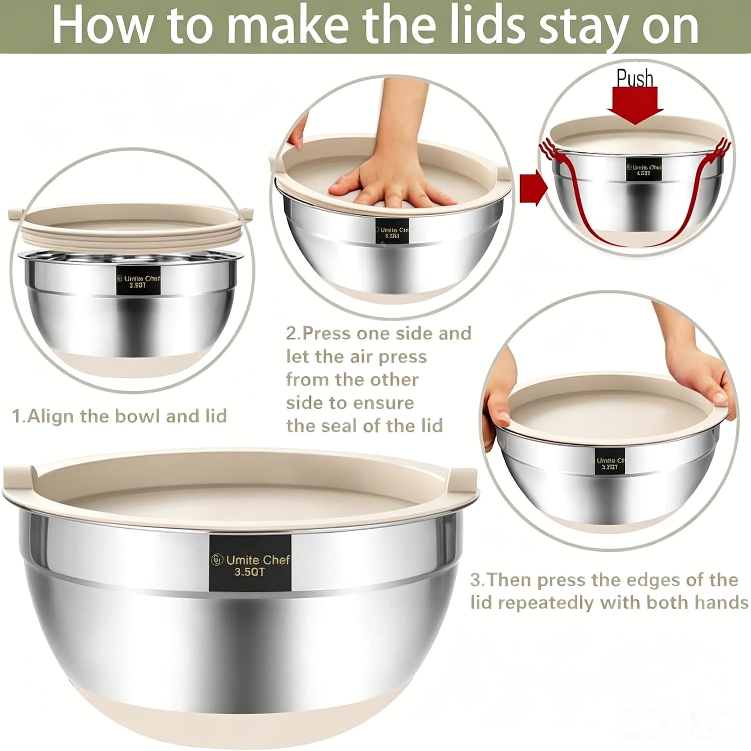 Thumbnail 4 de Umite Chef Mixing Bowls 6-piece set 🥣