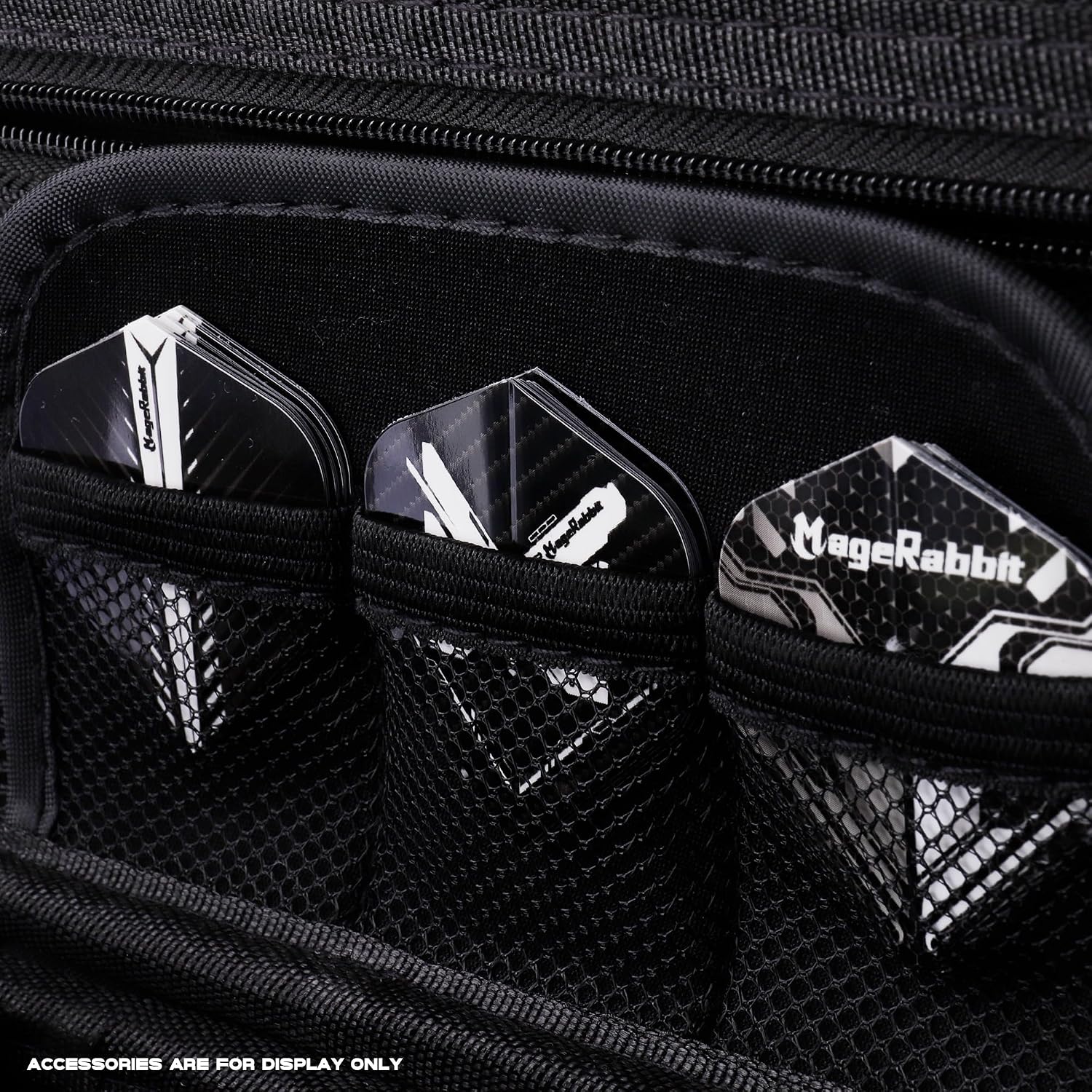 Detalle de MageRabbit Dart Case (Wallet Style) for Steel/Soft Darts – Holds 6 Darts + Accessories, Protective EVA, Black