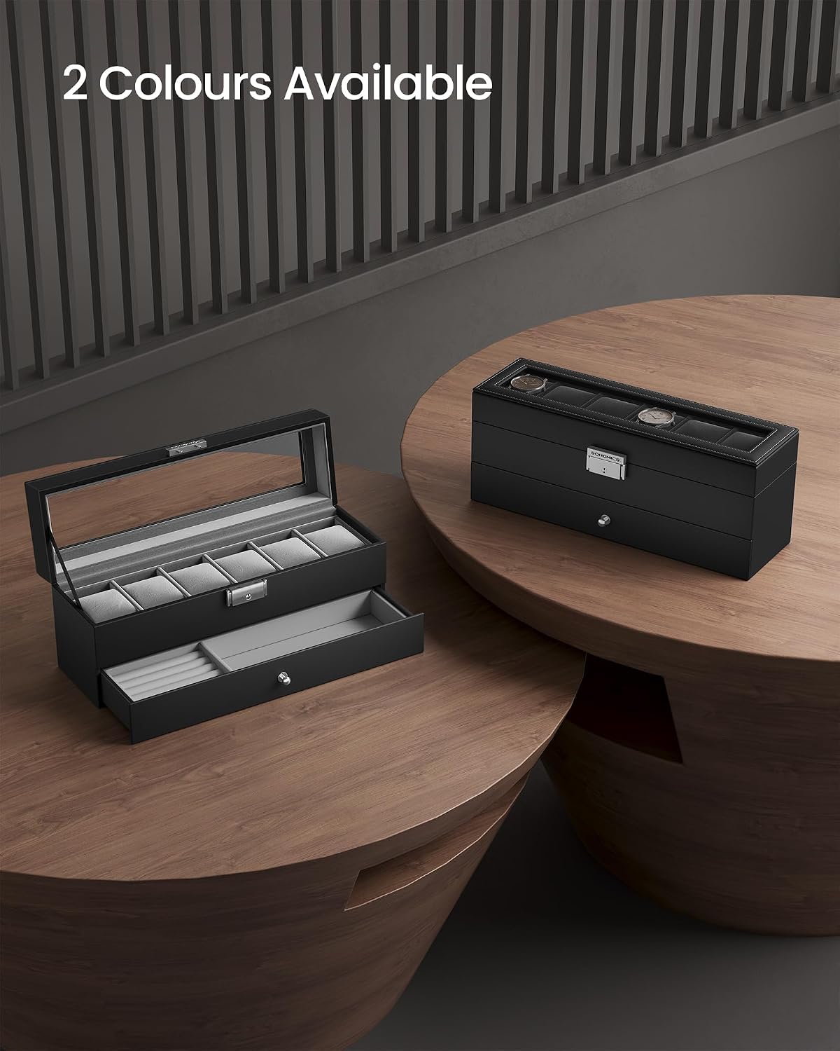 Thumbnail 6 de SONGMICS JWB060B02 watch box for 6 watches