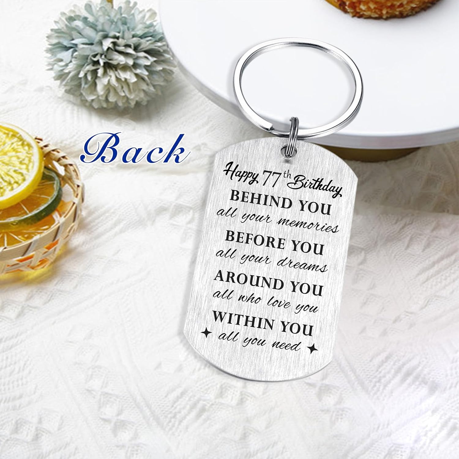 Thumbnail 4 de Yobent 77th Birthday Keyring 2x1.1 in