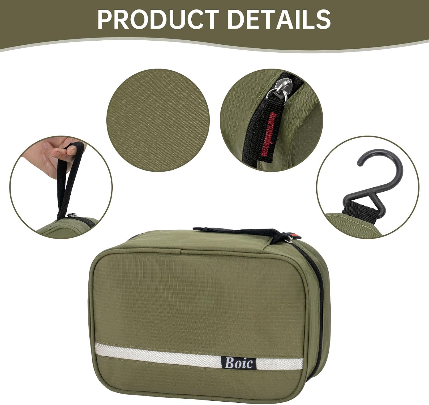 Thumbnail 1 de Boic Hanging Toiletry Bags: Large-Capacity, Foldable Travel Wash Bag