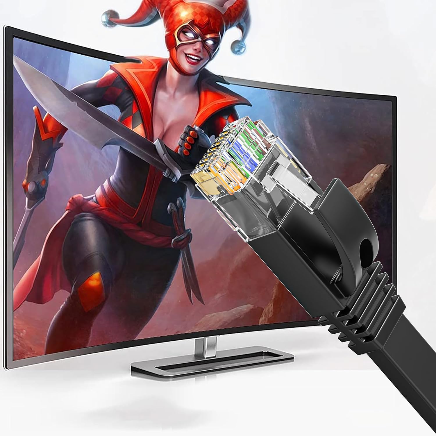 Thumbnail 2 de MEIPEK Internetkabel 30 Meter Cat 6 Flach – Dünn, flexibel und zuverlässig für Router, Modem und Co.
