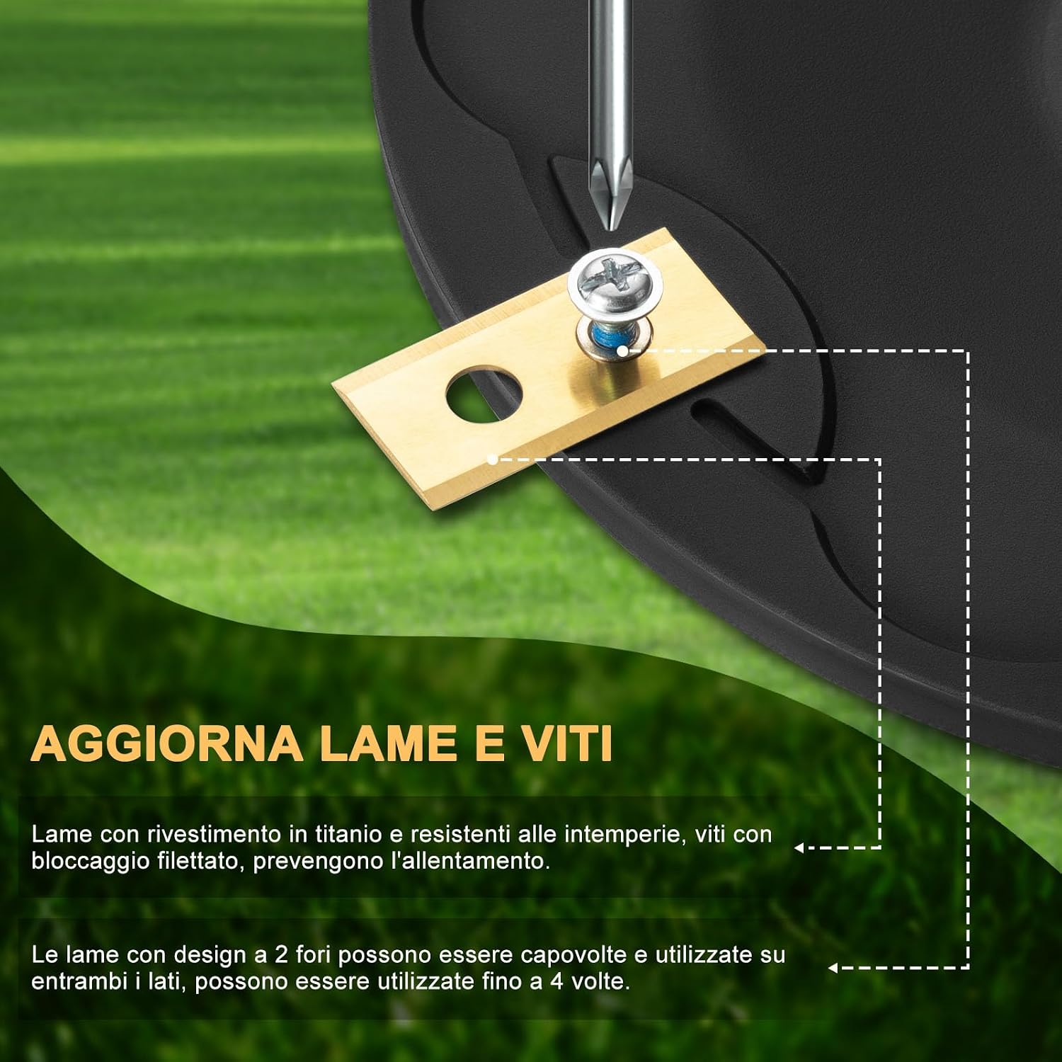 Detalle de FourShow Disco Lama + 6 Lame Compatibili con ECOVACS Goat O500, O800, O1200, G1-800, G1-2000, G1