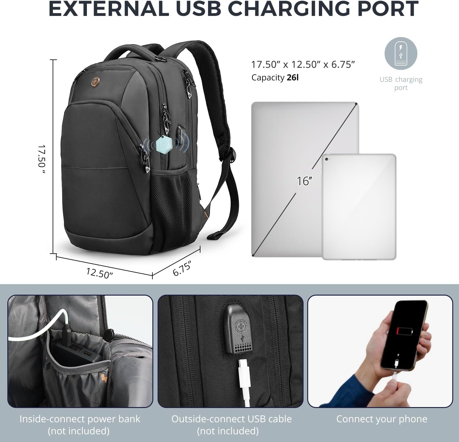 Thumbnail 5 de Swissdigital Design Laptop Backpack for 16-Inch Laptops