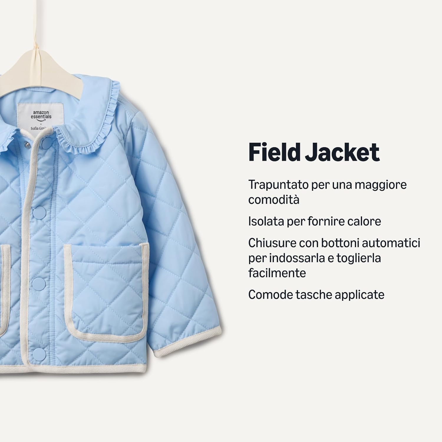 Thumbnail 1 de Amazon Essentials Unisex Bambini e Ragazzi Field Jacket di Peso Medio con Volant – Isolezioni calde e stile discreto per bambini