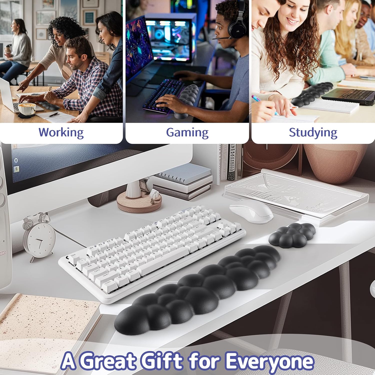 Thumbnail 5 de Sushret Cloud Wrist Rest Keyboard: Cloud Comfort for Your Desk