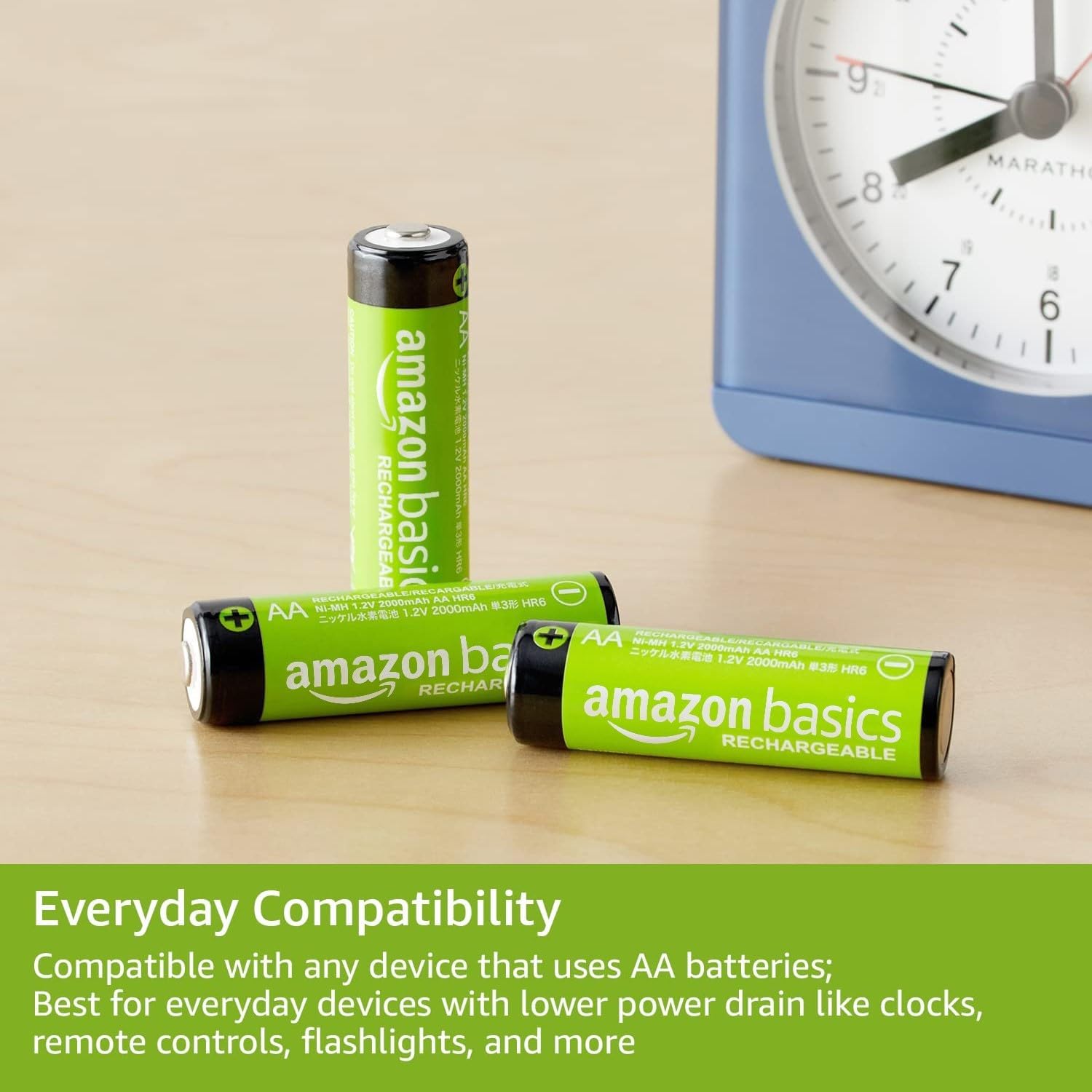 Detalle de Amazon Basics piles rechargeables 2000 mAh