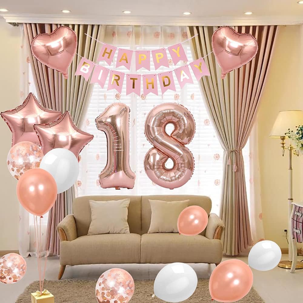 Thumbnail 5 de TOPHOPE Luftballon-Set zum 13. Geburtstag Roségold mit XXL Folienballon Zahl 13