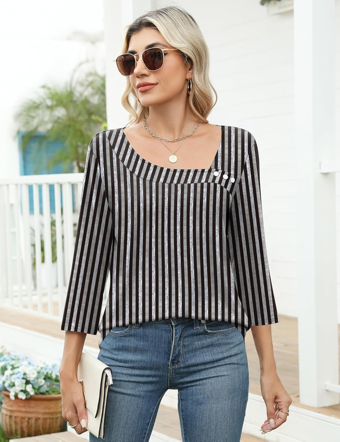 Thumbnail 4 de Kistore 3/4 Sleeve tunic tops, 60% polyester