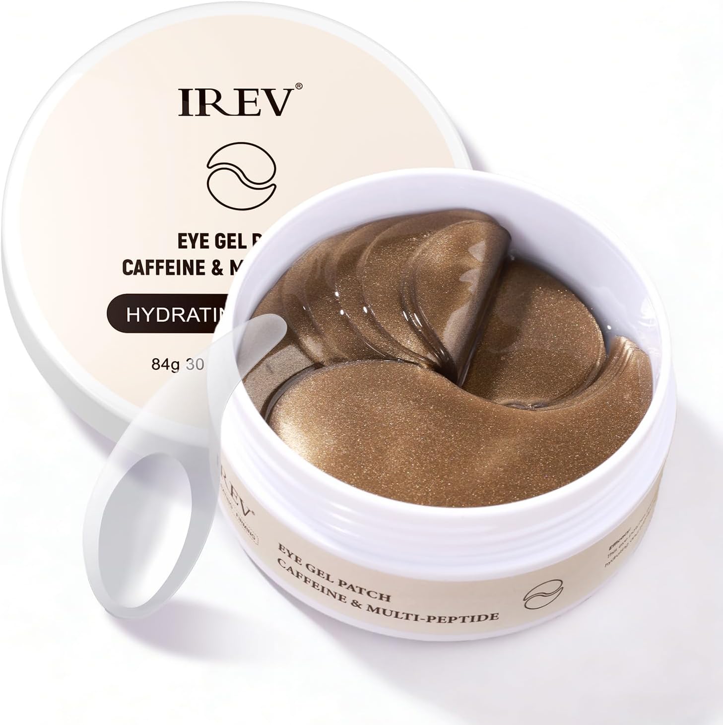 Detalle de IREV Caffeine & Peptides Hydrogel Eye Patches, 30 Pairs with Niacinamide