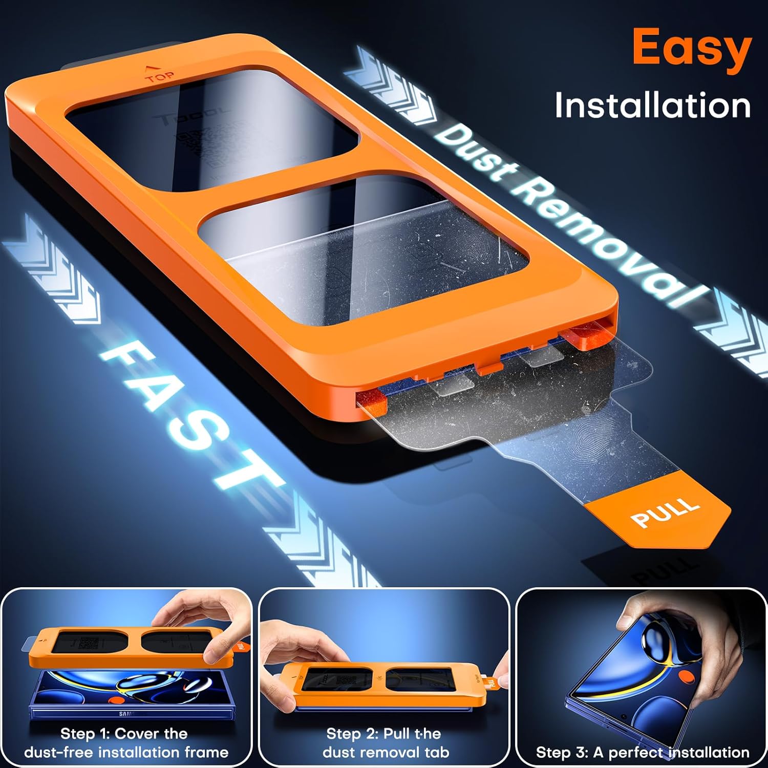 Thumbnail 2 de TOCOL 2-Pack Privacy Screen Protector for Samsung Galaxy Z Fold 7 (25° Anti-Spy) – 9H+ Tempered Glass