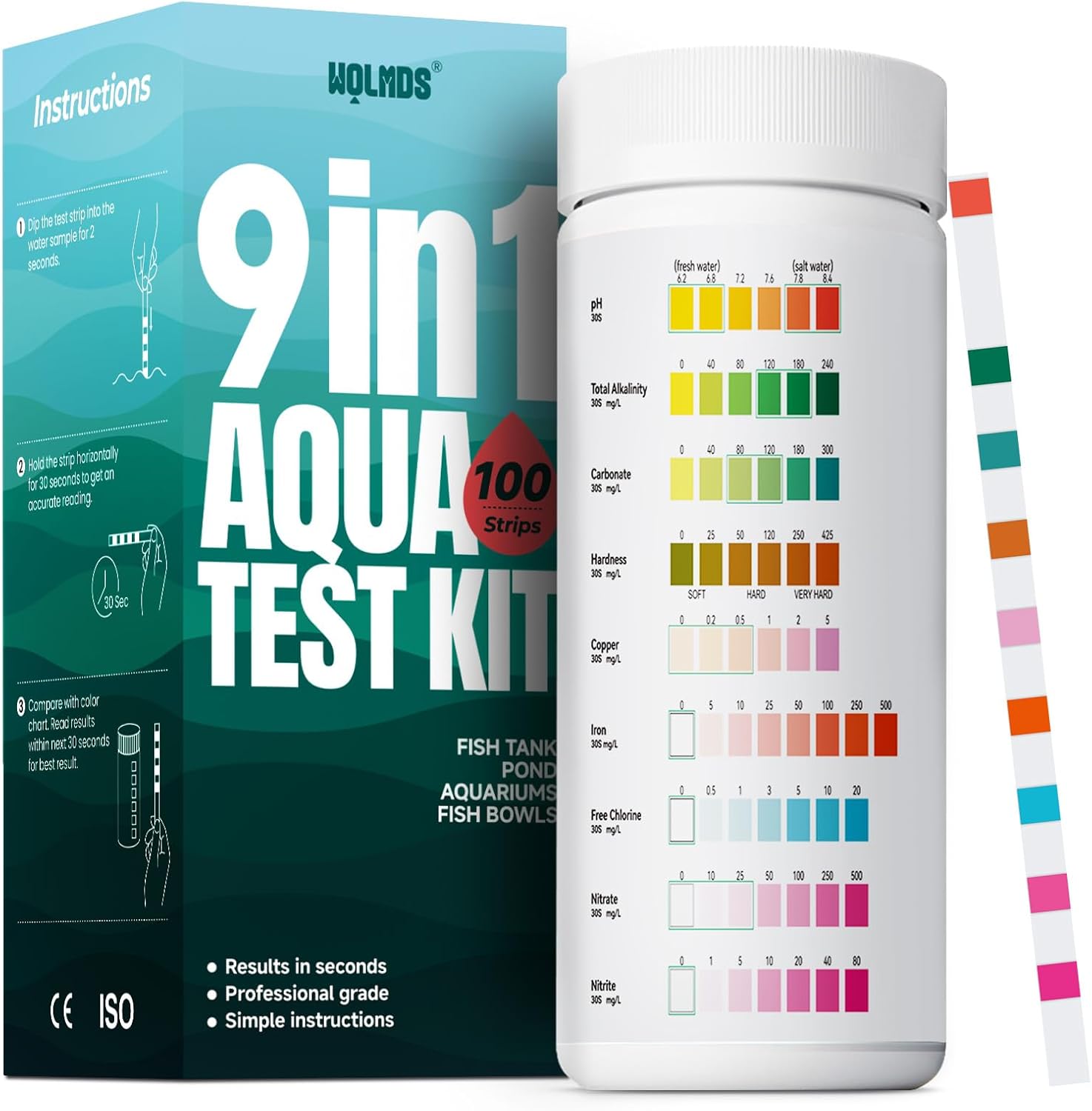 Wolmds Bandelettes Test Aquarium 50 tests
