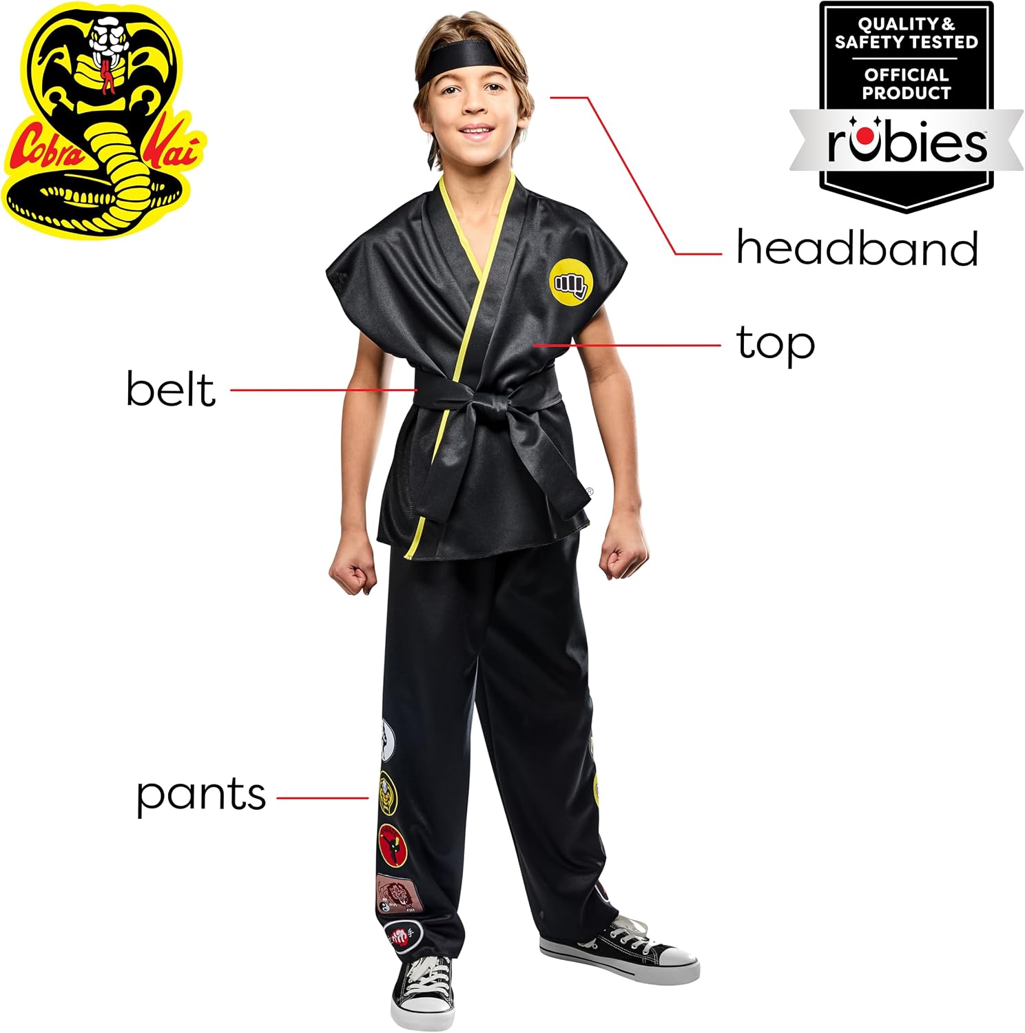 Thumbnail 1 de Rubie’s Cobra Kai Karate Kid Gi Costume set 🎭