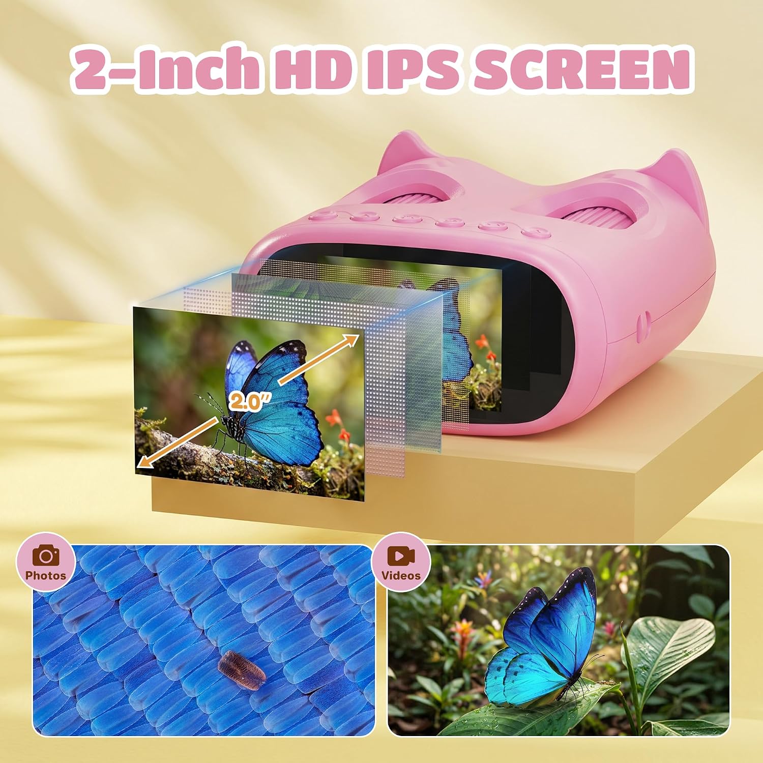 Thumbnail 4 de 1000X Digital Mikroskop für Kinder Pocket – 2-in-1 Lupen- und Teleskop-Setup, USB-C Rosa