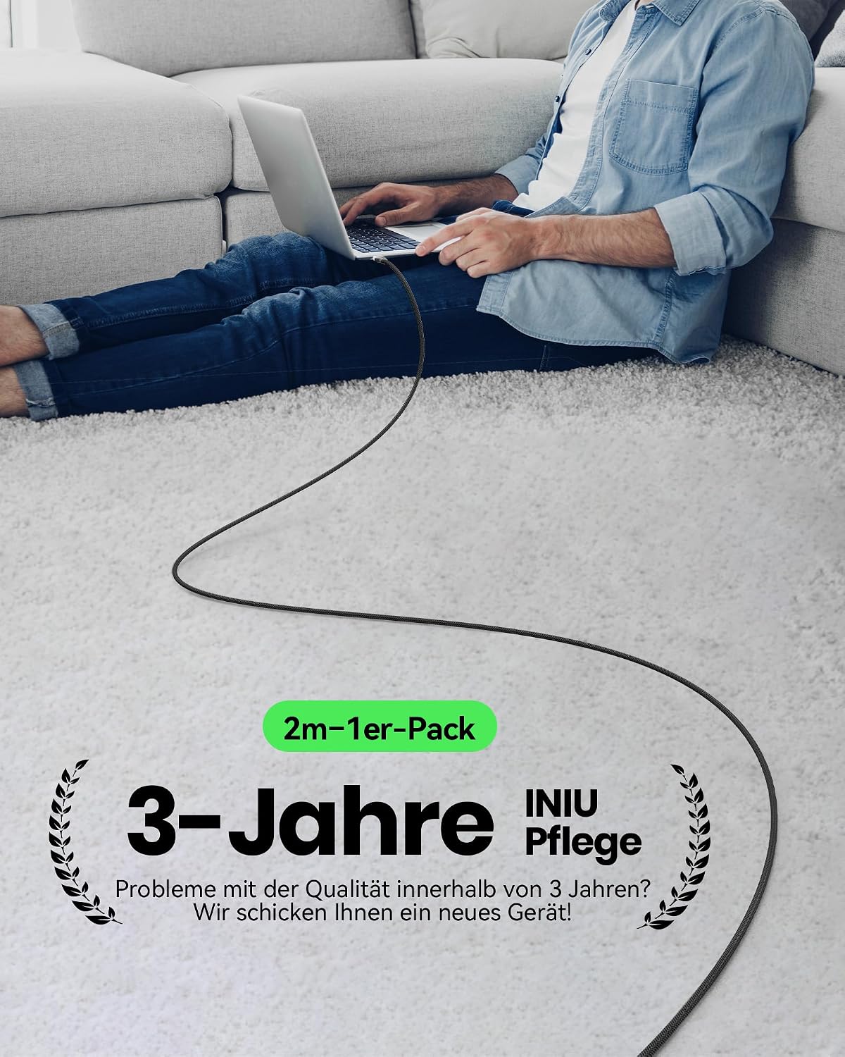 Thumbnail 6 de INIU USB C Kabel 100W 2m Schnellladekabel