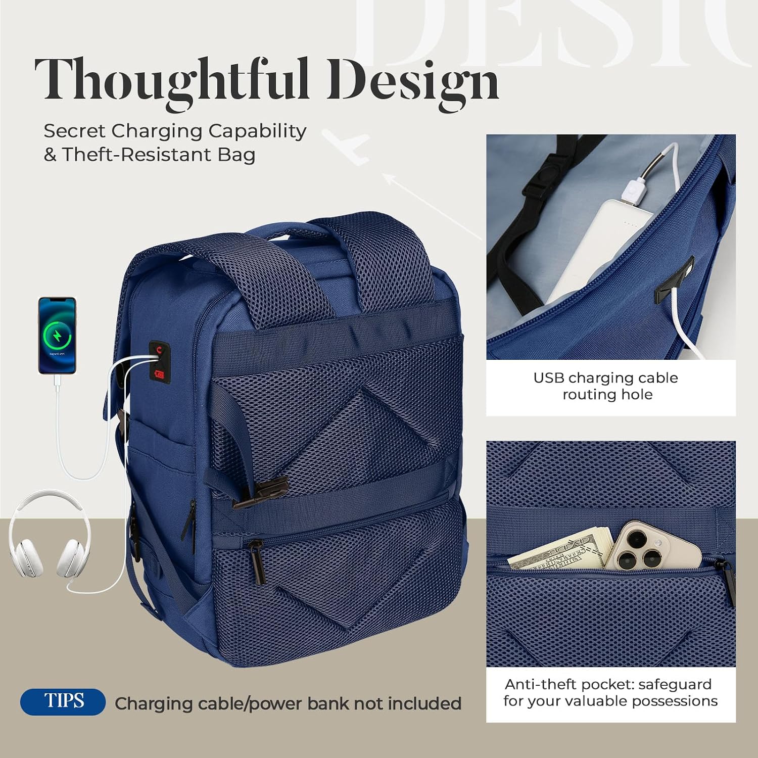 Detalle 2 de ZHXX Easyjet Cabin Bag 45x36x20 underseat backpack