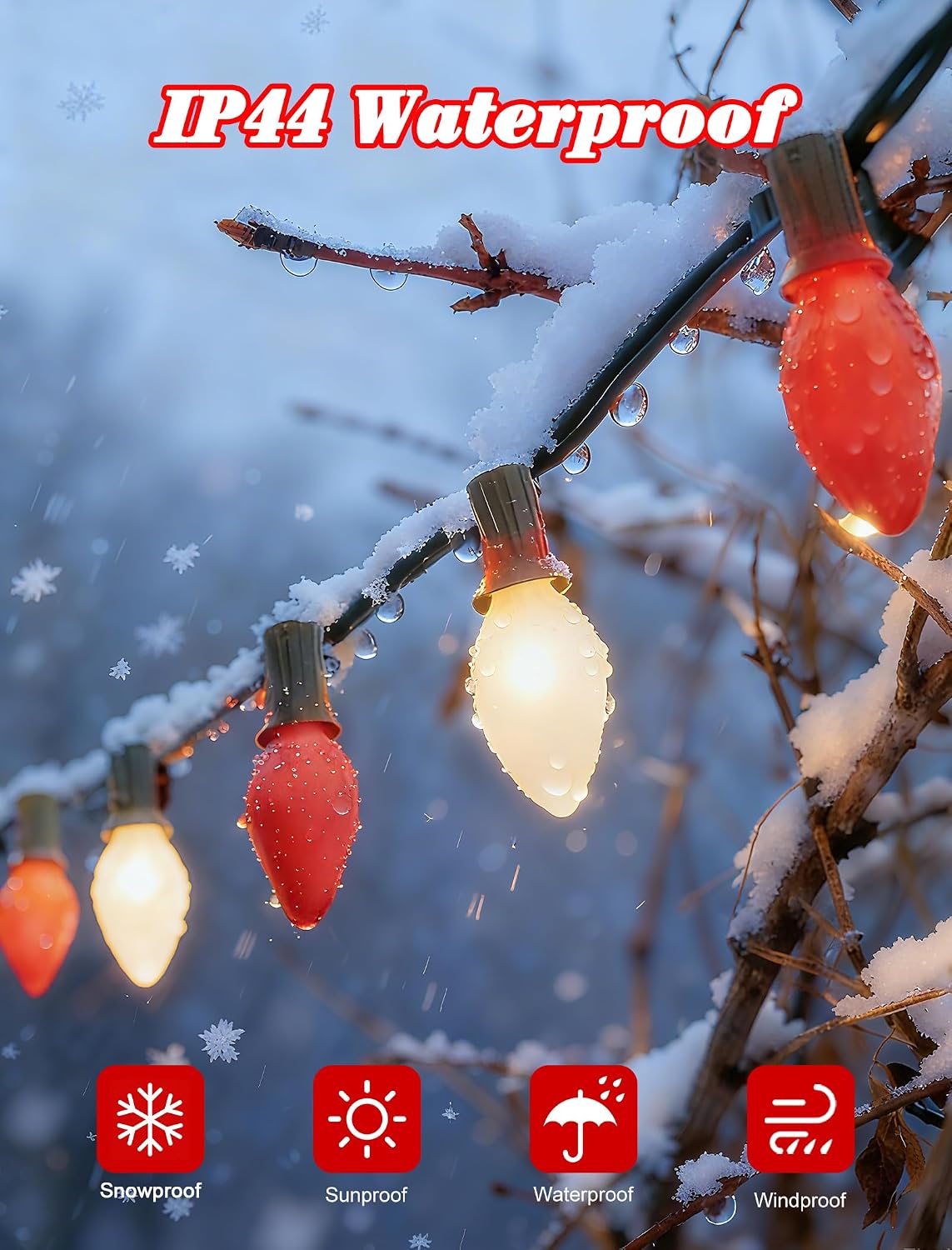 Thumbnail 5 de Oviejo C7 LED 25 ft Christmas String Lights ๐