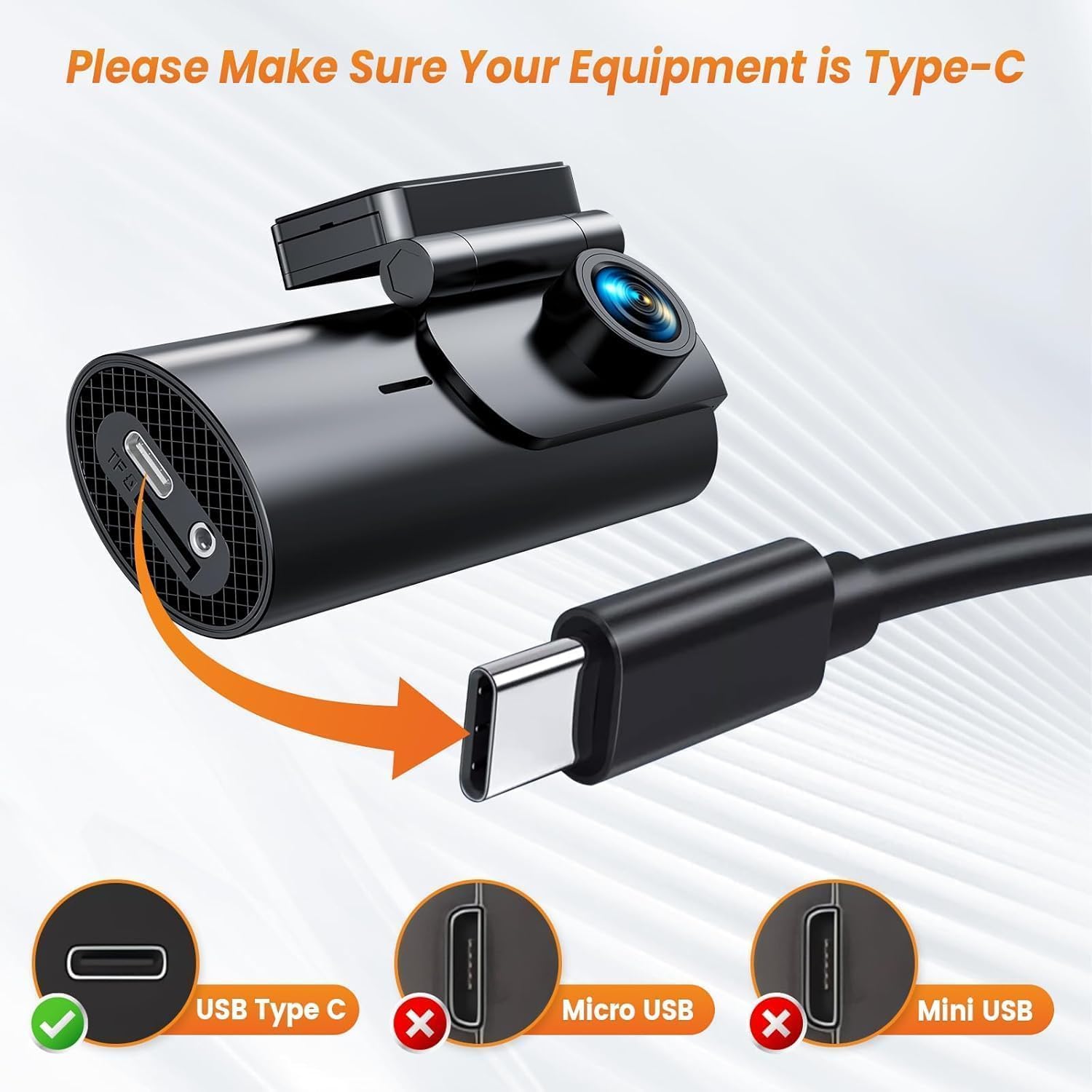 Detalle 2 de GKU Kit di Cablaggio Hardwire Type-C per Dashcam: alimentazione continua e protezione integrata